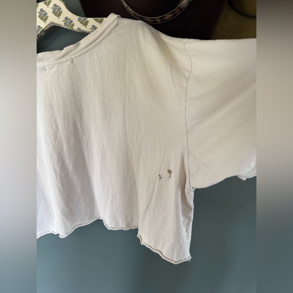 RARE :: Free people distressed vintage welcome to Hollywood Graphic crop tee OS - Picture 15 of 15